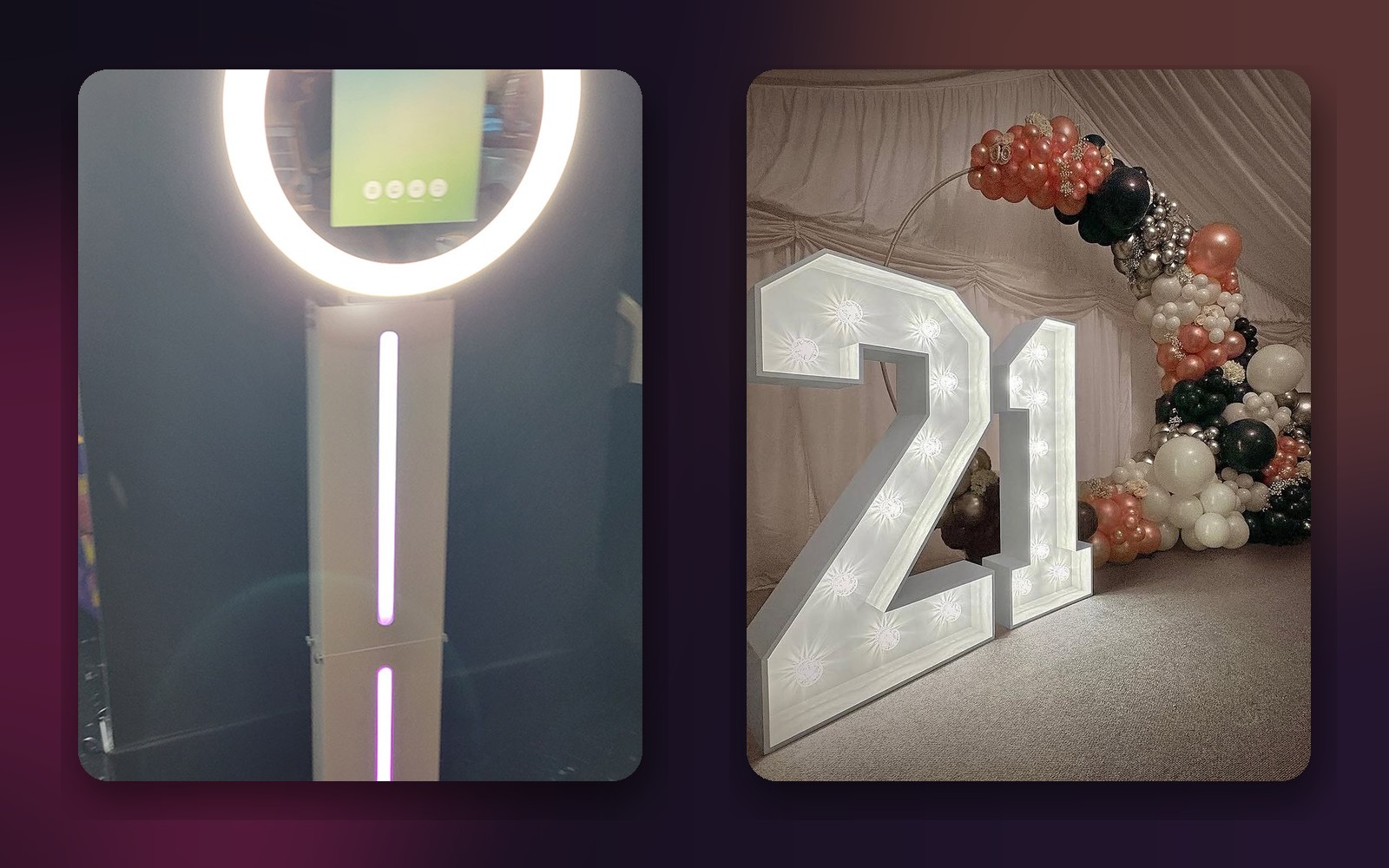 Generic Party Pod with two 4ft marquee numbers